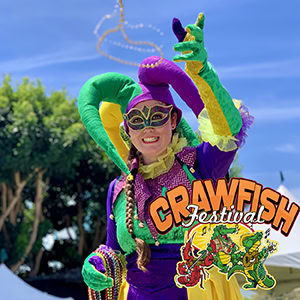 Crawfish Festival<br>Official Mardi Gras Stilt Walker